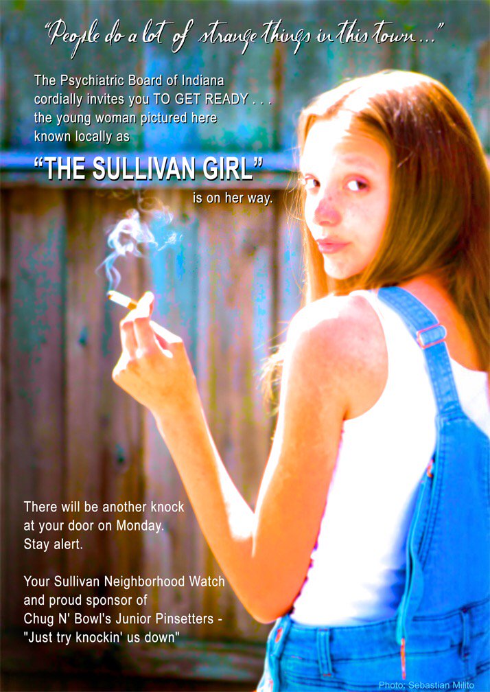 TheSullivanGir1's tweet photo. The Psychiatric Board of Indiana cordially invites you TO GET READY..the young woman pictured here known locally as "THE SULLIVAN GIRL" is on her way. Stay Alert- Your Sullivan Neighborhood Watch and proud sponsor of 
Chug N' Bowl's Junior Pinsetters - "Just try knockin' us down" https://t.co/KU12LY7RDO
