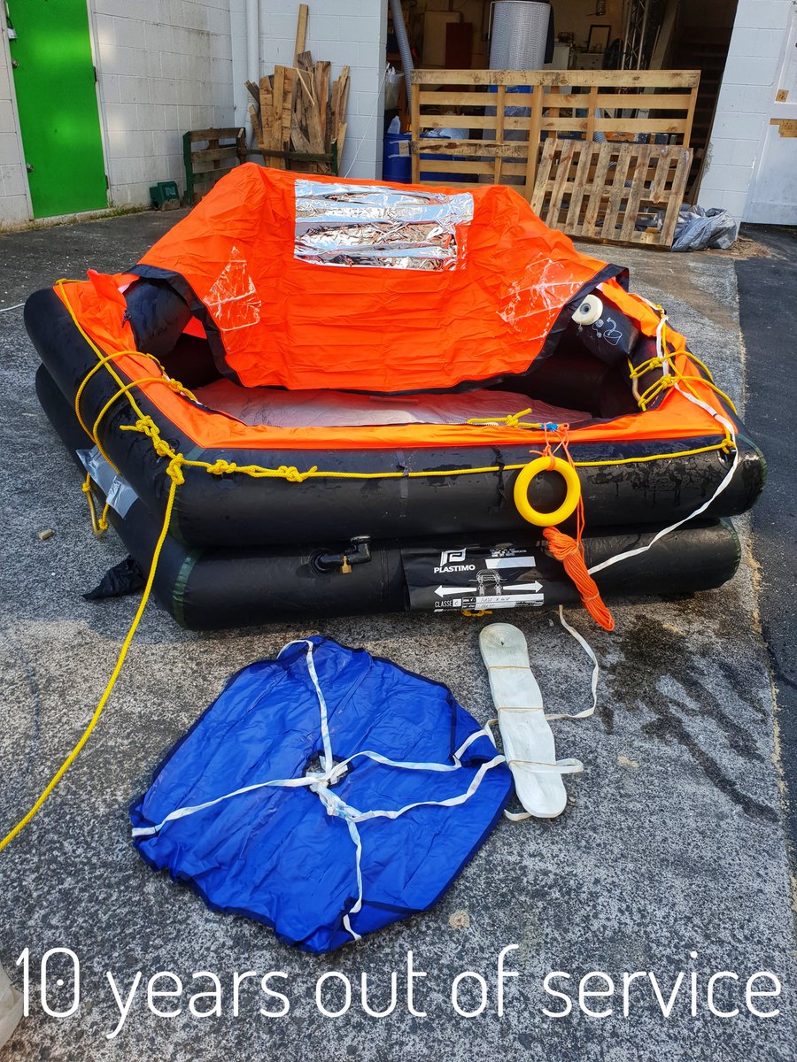 EntropyBoat's tweet image. Found an old life raft for $100