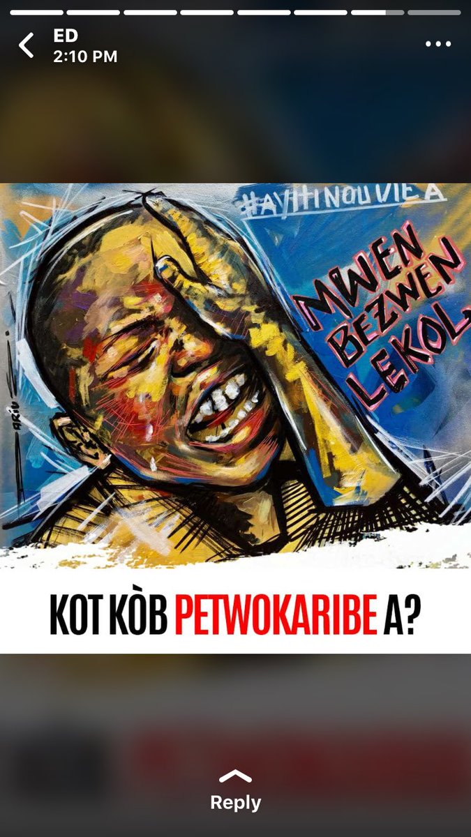 mackendyjeune's tweet photo. Lundi nap lage yon lot vdo anko! Zam nou genyen se avel nap sevi. Se chofe map chofe teks/vdo/mizik ART for change #KoteKobPetroCaribeA #PetroCaribeChallenge fok nou trase yon ekzanp sou yo. Ann si eye yo nan gouvenman, nan palman tout kote fe yo pa ka domi jis yo pran kod!! https://t.co/reN6azbUMO