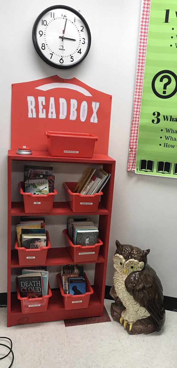 jolsond6's tweet image. This year, students can check books out of the #readbox at @MVULearning !