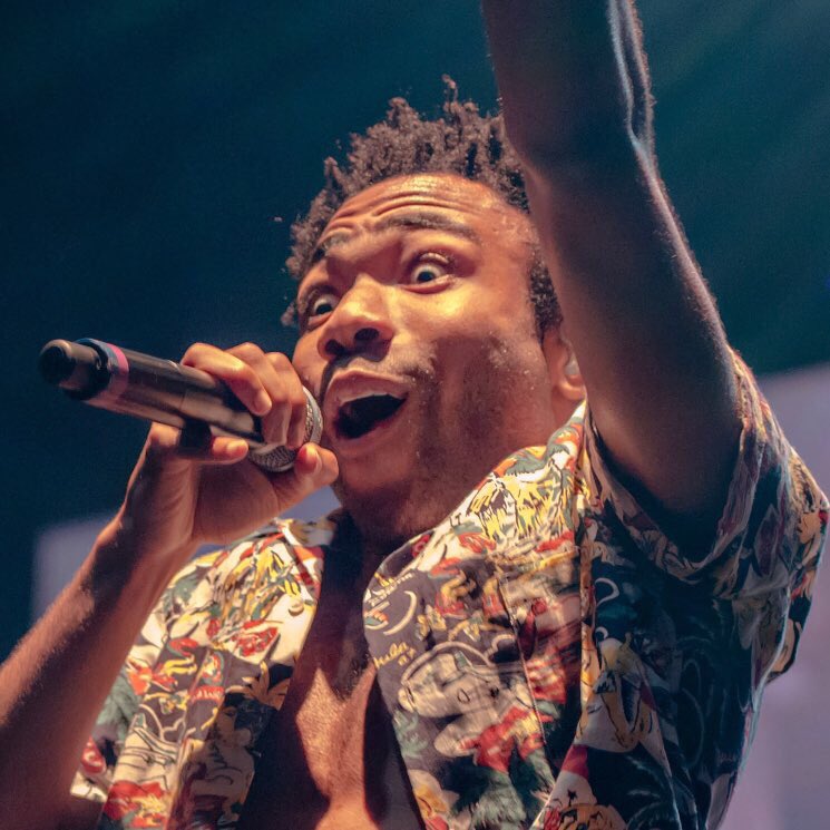 gothspiderbitch's tweet photo. I don’t know why I’ve never noticed this photo I took of Childish Gambino before, but it is now my new favorite. https://t.co/KyAG3zrKnz