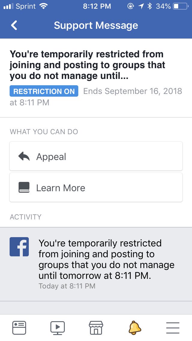 SaraJCole's tweet photo. @facebook What does this mean? https://t.co/RyABmV6JTz