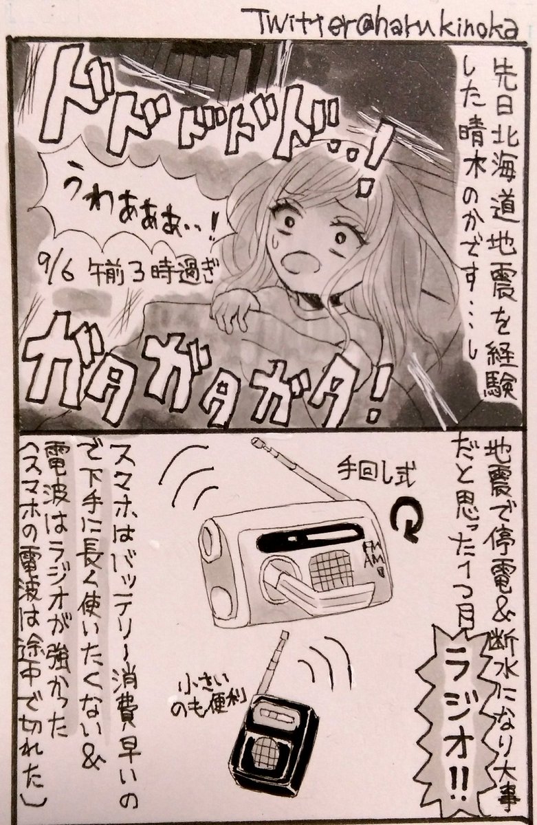 晴木のか On Twitter エッセイ漫画番外編 実際に災害を受けて大事だと思ったもの3つ あと意外と心休まる物も大事だと思いました 地震あって数日推しの野球選手のラババン四六時中着けてた それと私含め持病ある方は薬の管理も大切に エッセイ漫画