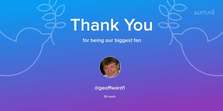 Our biggest fans this week: <a href="/geoffward1/">Geoff Ward</a>. Thank you! via sumall.com/thankyou?utm_s…
