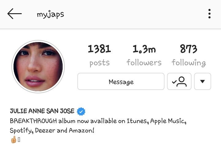 JAPSoverload's tweet photo. 1.3M! ❤❤❤ Follow Julie Anne San Jose on Instgram- @MyJaps https://t.co/3wYoWXZ91u