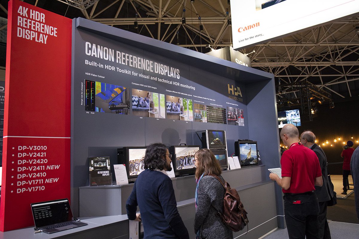 CanonEMEA's tweet photo. A little impression of a day on the Canon stand at @IBCShow. FInd out what not to miss here: https://t.co/Flie1djLIy #IBC2018 #Broadcast #Professionalimaging https://t.co/9a0EomL9f9