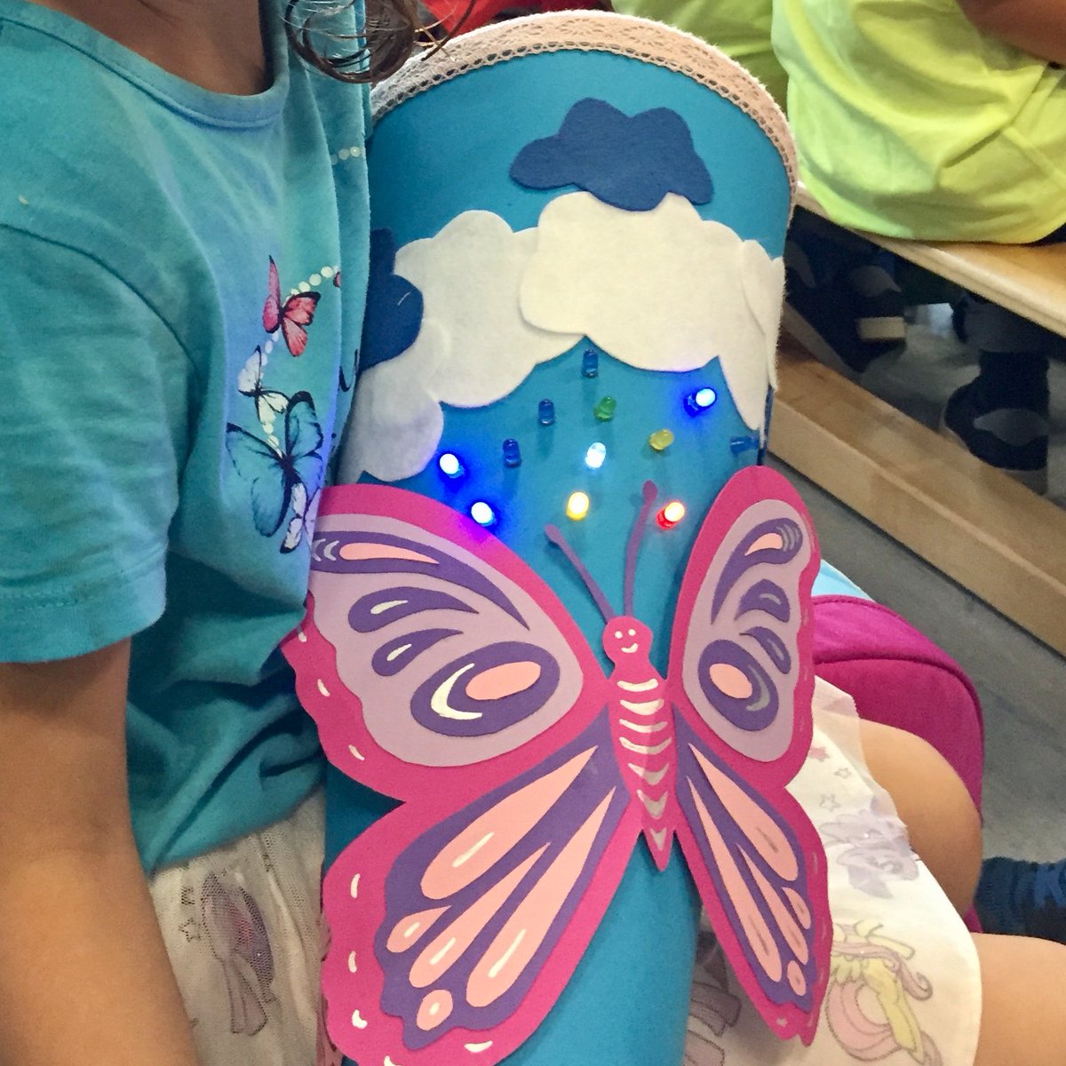 philipp_henkel's tweet image. A German school cone for the first day of school, beefed up with a motion-sensitive LED light-show powered by #makerbit and #microbit @TheMakerBit