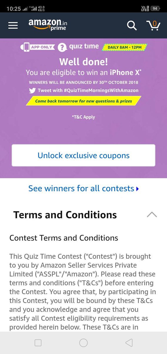 mahesapn's tweet photo. #QuizTimeMorningsWithAmazon
#tryingluck sep16 https://t.co/DJiwHA6grt