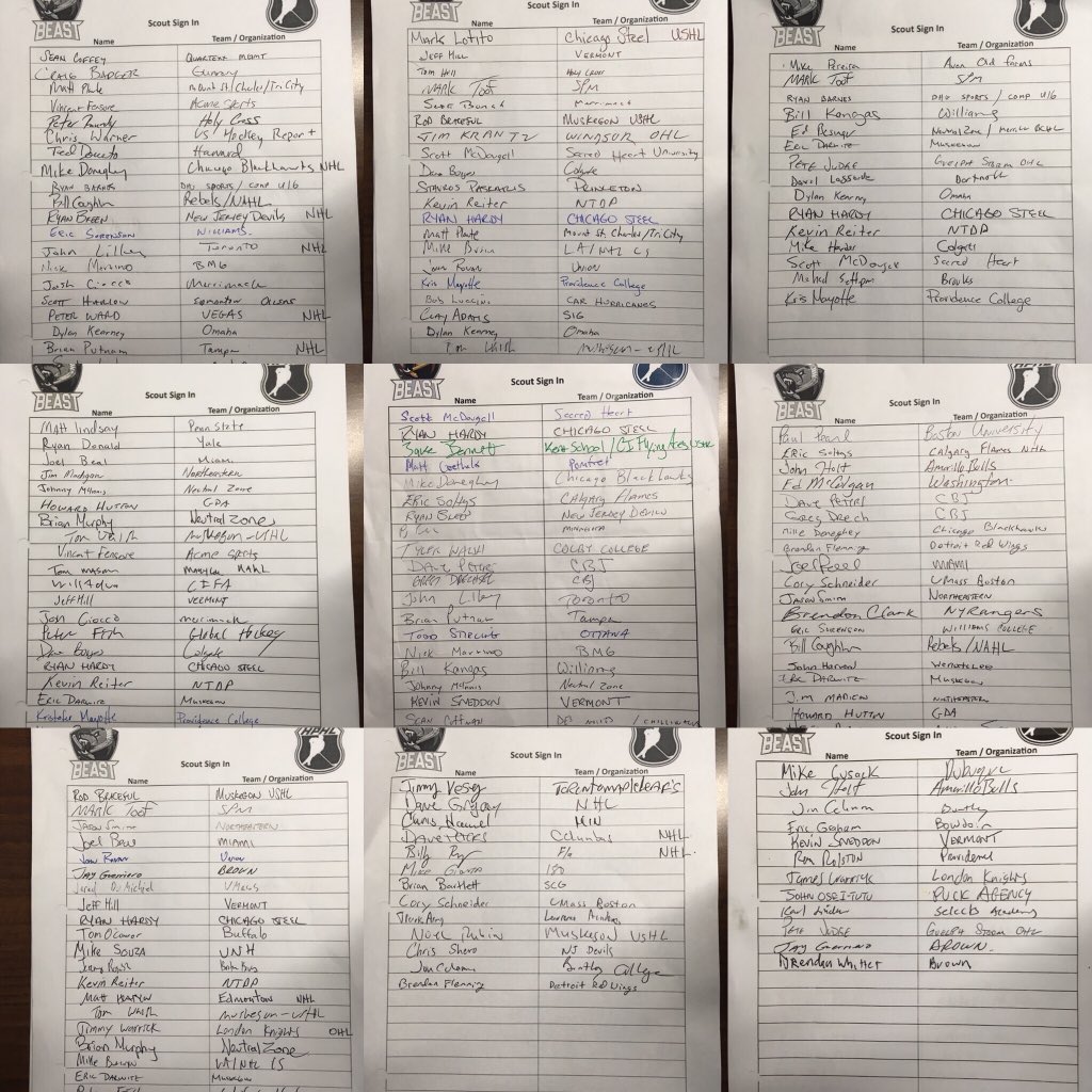 <a href="/BEAST_SERIES/">BEAST TOURNAMENT SERIES</a> + <a href="/HPHL_Hockey/">High Performance Hockey League</a> together = exposure for our players.  Back at it in the morning. #exposure