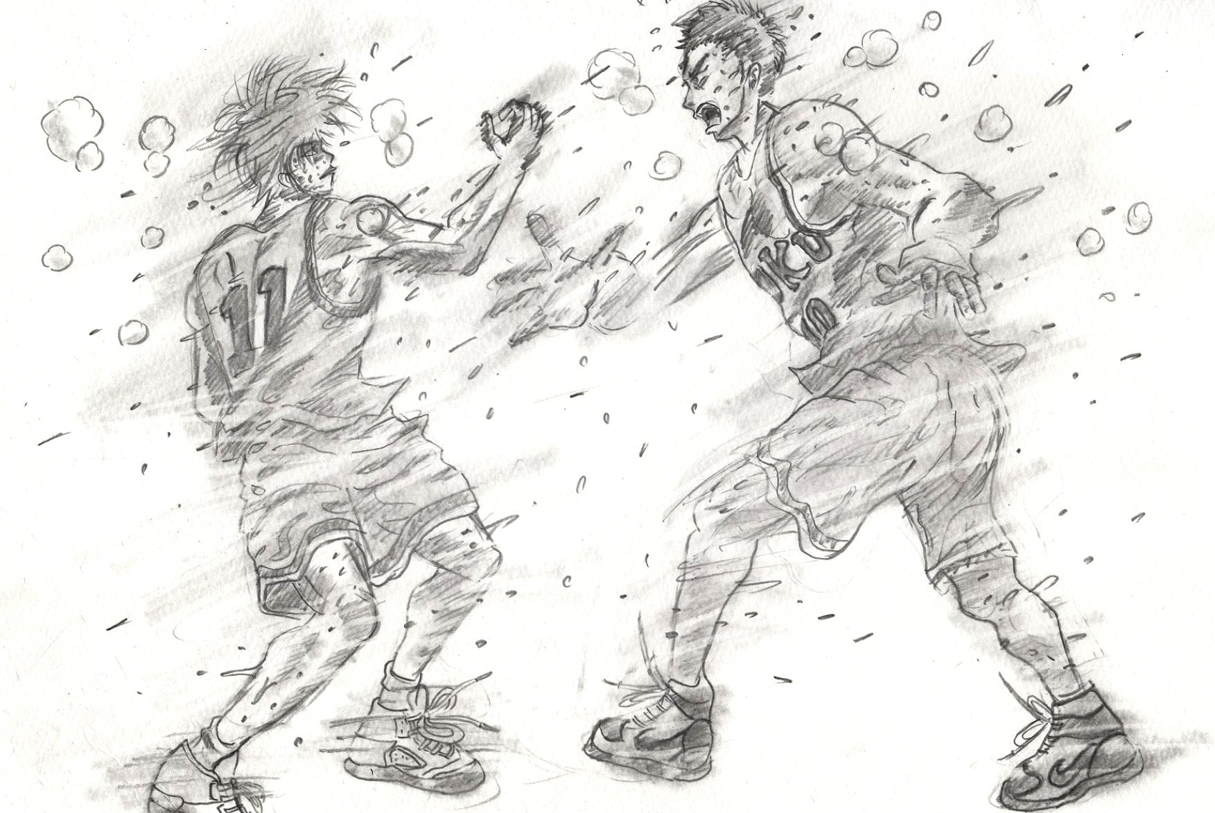 あんちゃん こんにちは ノ 職場の派遣仲間に頼まれて スラムダンクの名シーンを描いてみました W ンー 桜木花道 なんかバランス悪くなっちまったなぁ 苦笑 あんちゃん こんにちは ノ 職場の派遣仲間に頼まれて スラムダンクの名シーンを描いてみました W ンー 桜木花道 なんかバランス悪くなっちまったなぁ 苦笑