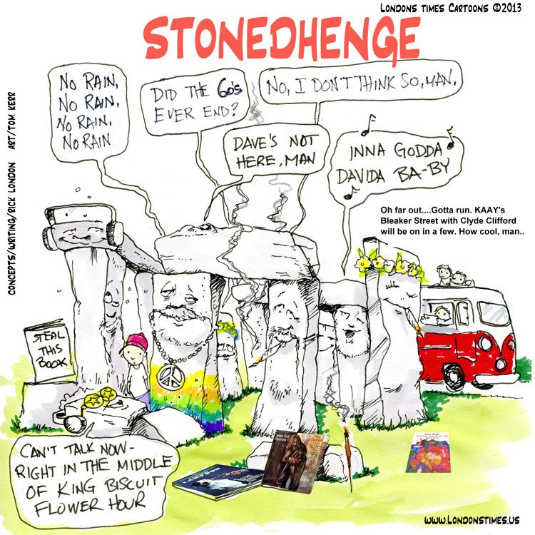 #Stonedhendge by @LTCartoons #thesixties #sixties #hippy #hippies #music #classicRock #rockandroll #oldhippies #stonehendge #stoner #mmj  #humor #comics #cartoons #funny #offbeat #offbeatcartoons #ricklondon #LTCartoons