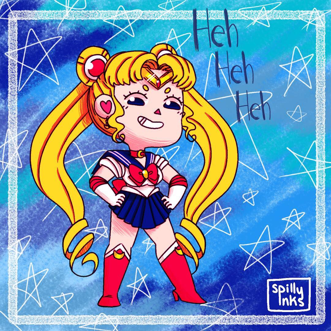 SpillyInks's tweet photo. Finished drawing to first sketch 💝P.s. I haven’t drawn much since school started .-.                        

#sailormoon #usagi #serena #anime #chibi #meatballhead #cute #smug #digitalart #medibangpaint #sailorscout #sailormoonfanart #finishedart #sketch https://t.co/v2ENZ1iPBT