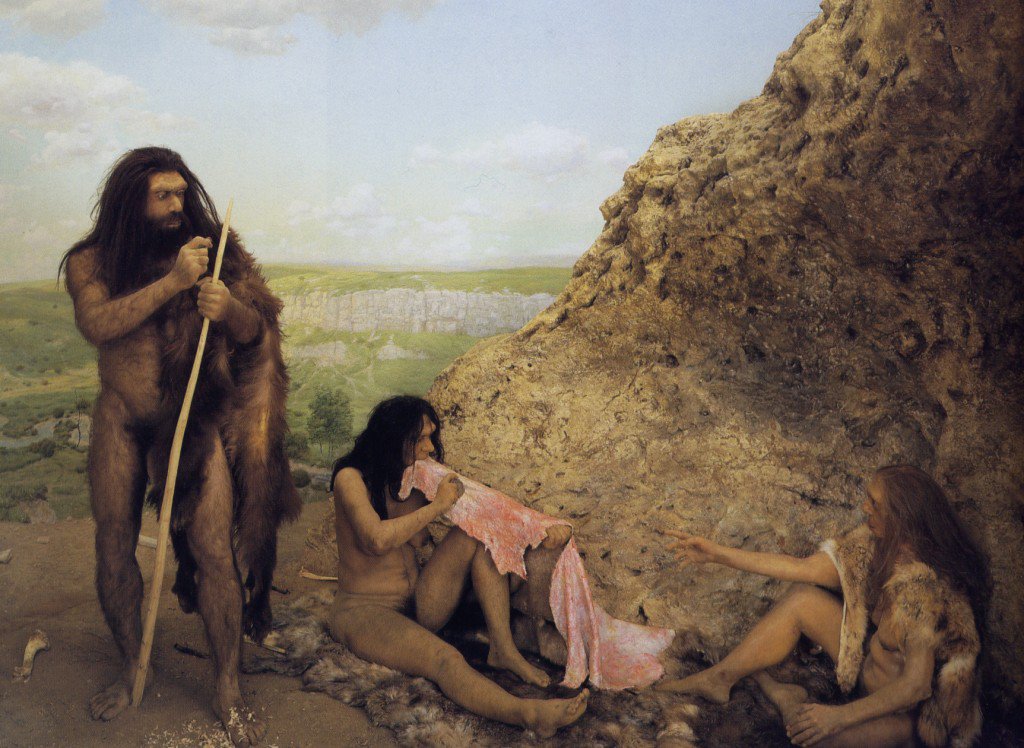 #Neanderthals. are shown with simple, loose. 