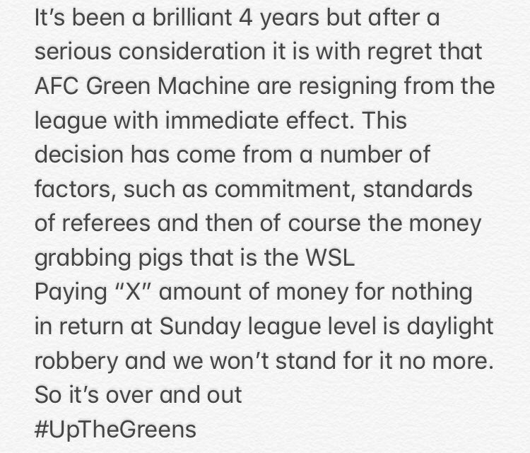 FCGreenMachine's tweet photo. ✍🏽📑CLUB STATEMENT @WSFL55 https://t.co/DzzIIIf9tw