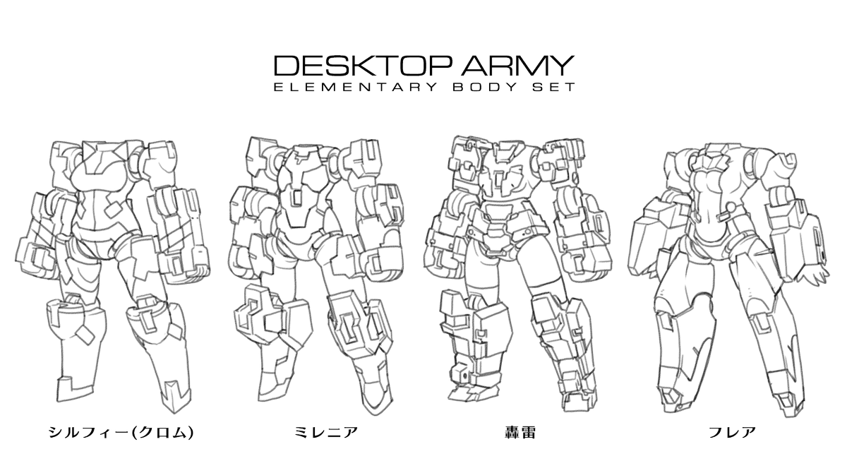 スサガネ デスクトップアーミーカスタムコンテスト参加したいけど機体構成練りの素体を準備するのが面倒だと思ってらっしゃる方はいませんか 透過pngで素体を用意しましたので よろしければ使ってみてください 頭部は皆さんのオリジナル頭部を載せて