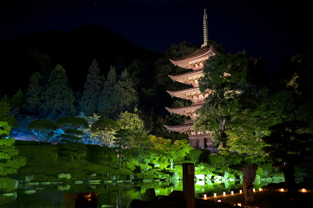 Kurarkey 日本 山口県 山口市 山口ゆらめき回廊 瑠璃光寺 五重塔 灯篭 ライトアップ イルミネーション 日本建築 宮大工 日本三名塔 国宝 大内文化 写真好きな人と繋がりたい ファインダー越しの私の世界 東京カメラ部 Japan Yamaguchi