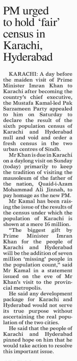 #KarachiCensus  
#PMImranKhan