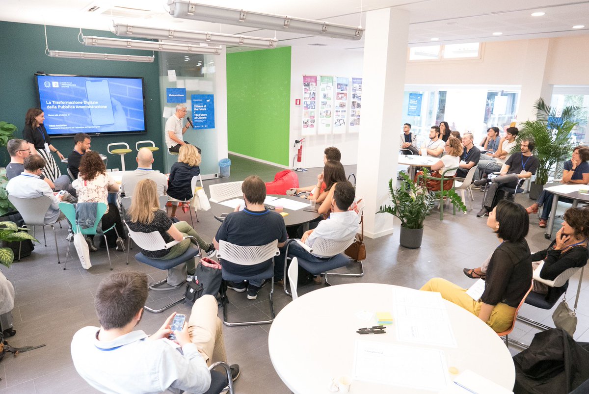 ITdigitalteam's tweet photo. .@designersITA is imagining the public services in 2025: #FutureOfCitizens brought together professionals to ideate, design and communicate better healthcare, education and transportation for the citizens of the future. Would be nice to replicate it on a bigger scale @gov_design https://t.co/u6mf8heHRj