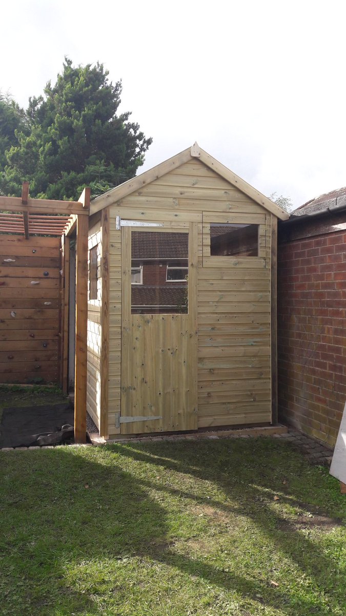 AldredTimber's tweet image. Another Customer with a bespoke shed to suit his garden and his family requirements