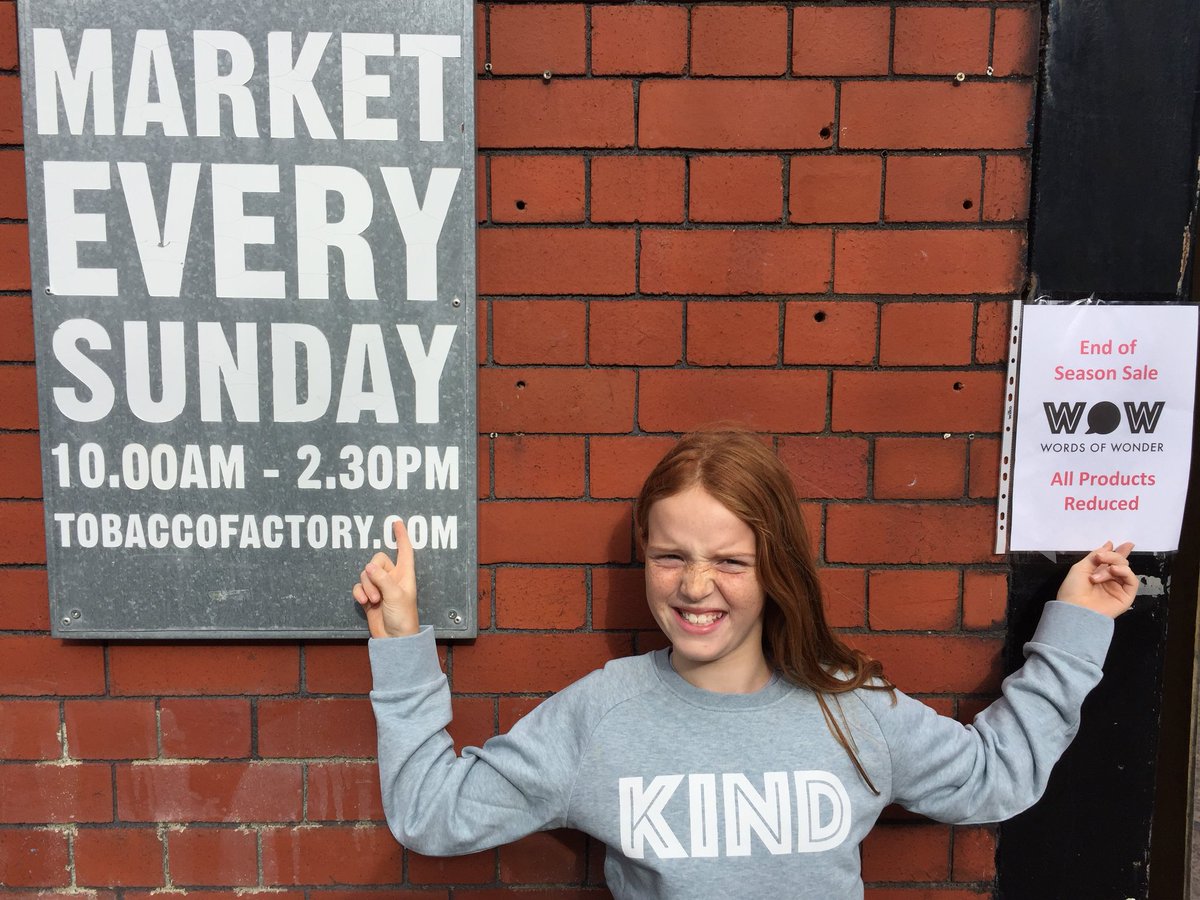 Market is open, come and check us out at <a href="/TFSundayMarket/">TobaccoFactoryMarket</a> for some end of season bargains. All stock reduced and some market-only special offers. #positivitees #