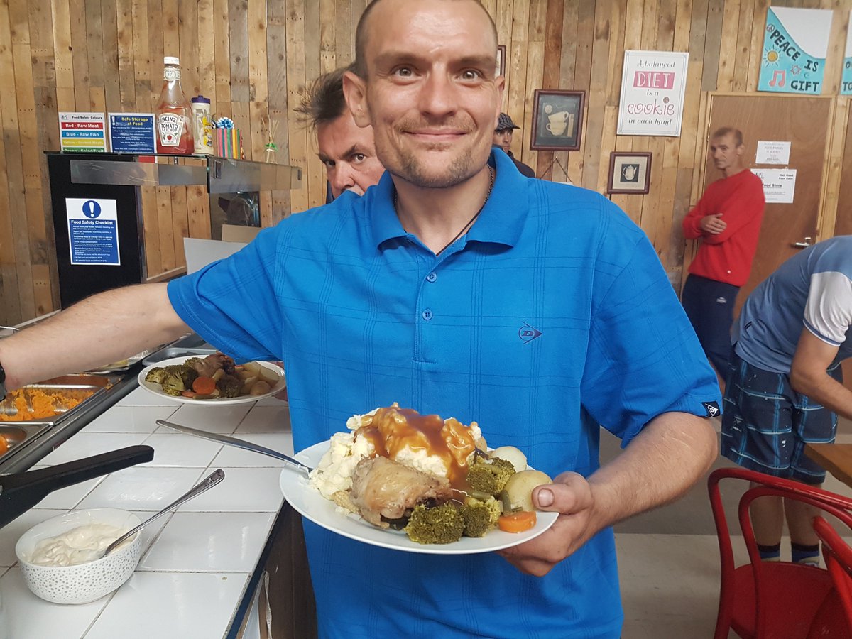 SpinMcr's tweet photo. The Well is now open for breakfast, Service at !1 followed by, Roast Lamb dinner with all the trimmings, Free if your #homelwss or #personinneed #community #Ardwick m124fg https://t.co/z0FkThFJYh
