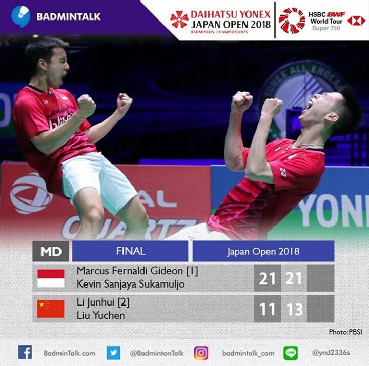 septiniapink's tweet photo. Selamat Minions😆👏👏💐💐
#Minions
#MarcusFernaldi
#KevinSanjaya
#kevinmarcus
#JAPANOPEN2018
#FinalJapanOpen
#JapanOpenSuper750 https://t.co/u0q8WLgsJu
