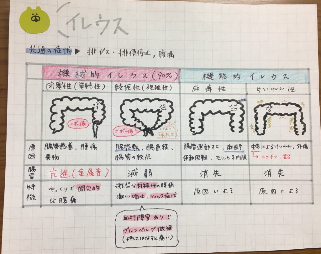 Twitter पर アホな助産師 レビューブック イレウス 腸閉塞