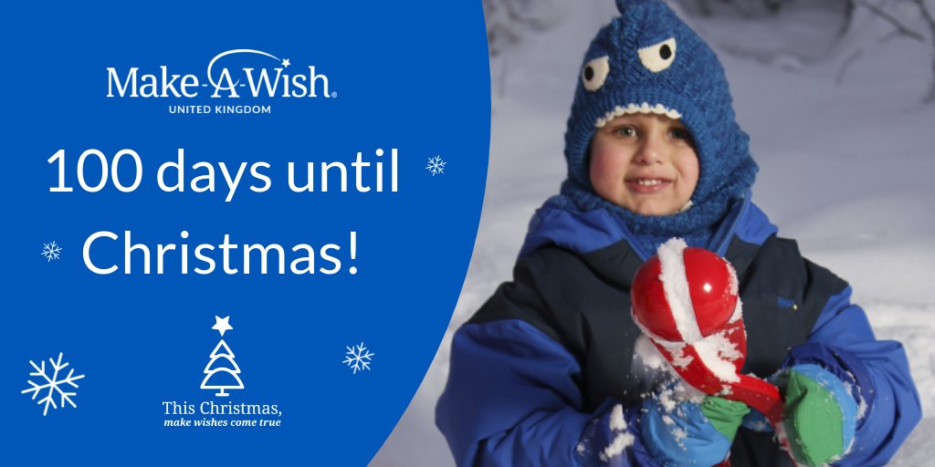 Make A Wish Uk On Twitter Did You Know There Are Only 100 Days Until Christmas Get Ahead And Order Your Christmas Cards And Gifts From Our Shop