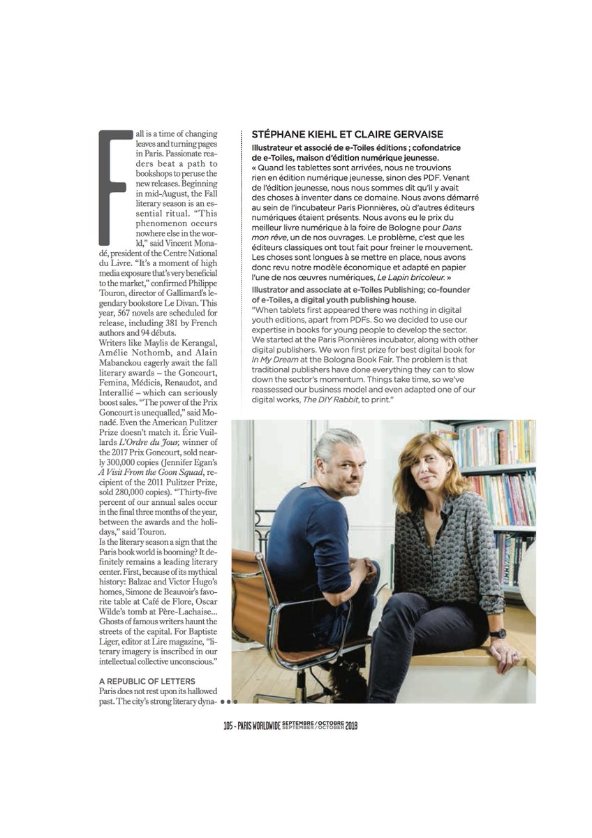 eToileseditions's tweet photo. Les bonnes recettes de l'édition. Magazine Paris Worldwide.
@ParisAeroport #Edition https://t.co/pvfXoyrExV https://t.co/g8UTM3fRJg
