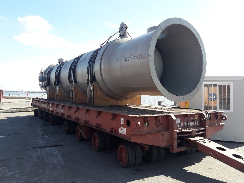 Our 140 tonne piece is now in Antwerp and has been barged between different quays in Antwerp and is awaiting for vessel for Liverpool. Its journey is nearly over. #projects #freightgeeks #outofgaugecargo