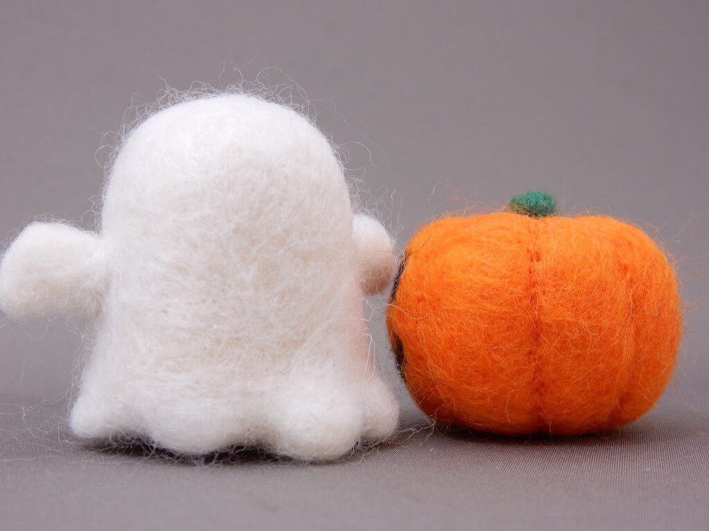 Halloween2025☆カボチャTRAIN☆羊毛フェルト