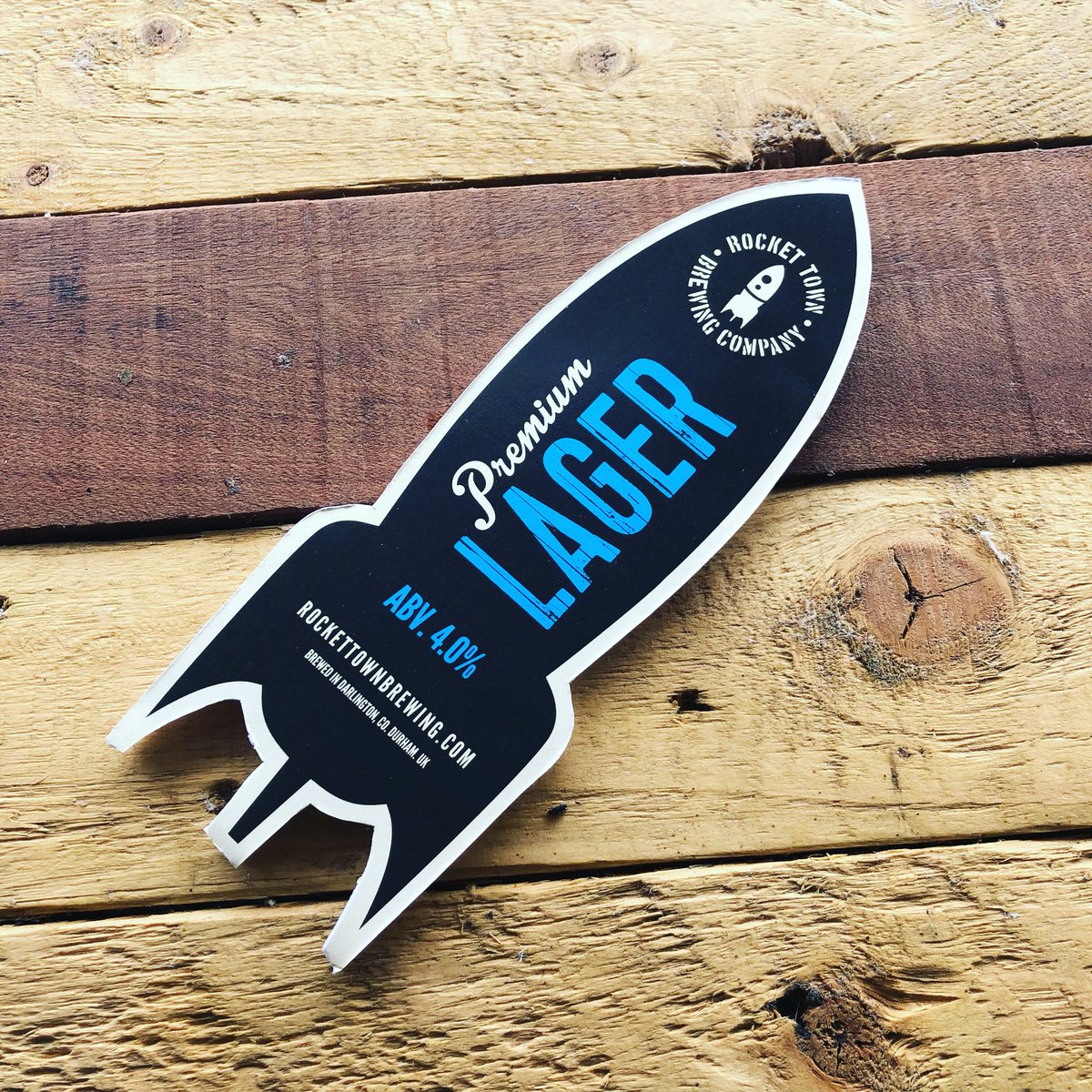 🚀 LAUNCH DAY 🚀 
Rocket Town 4% premium lager is ready for liftoff  today at the Darlington Rhythm and Blues Festival. #rockettown #lager #liftoff #rhythmandblues #darlo #darlington