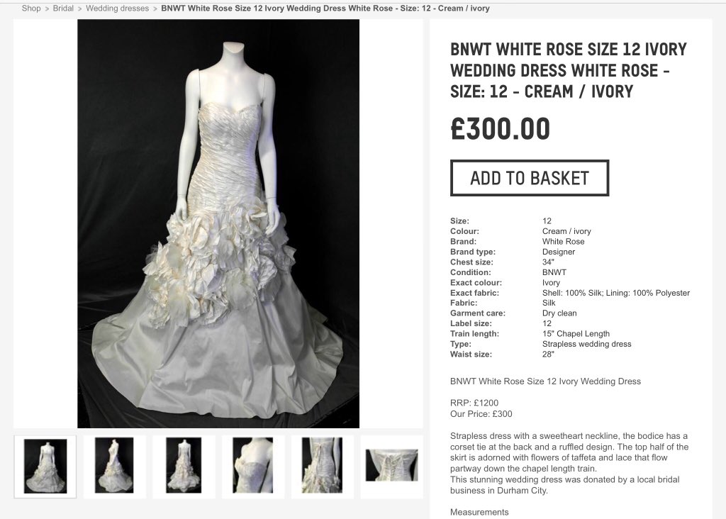 All these and more dresses Available at oxfam.org.uk/bridal 
We are working to move our bridal department on line we are looking for creative volunteers to help us do just that if your local to Durham call in or oxfamshopf0406@oxfam.org.uk ask for Michael