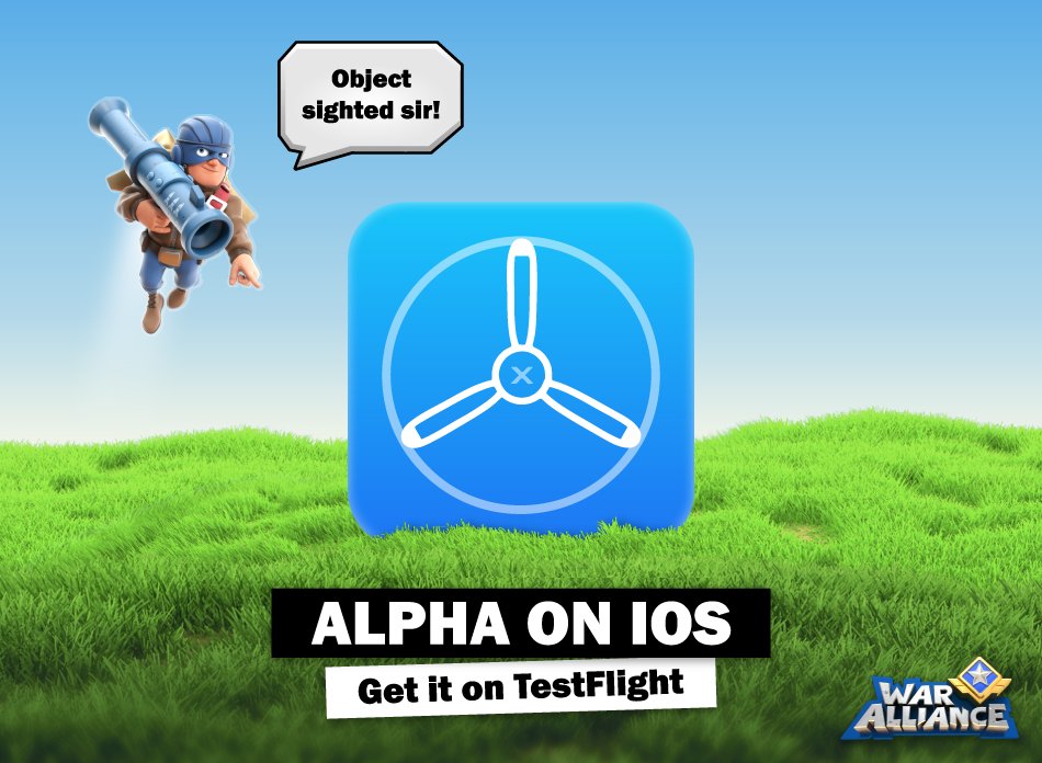 WarAllianceGame's tweet image. Get the new #WarAlliance #AlphaVersion on your iOS device too! Sign up via TestFlight and start playing: m.onelink.me/18379dd8