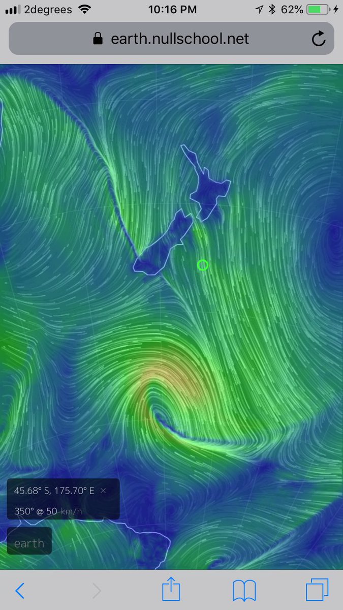 jon_waters_nz's tweet photo. Cold front about to cross southern NZ - ending a beautiful  stretch of perfect days #earthnullschool #snow https://t.co/g7EYAGypO5