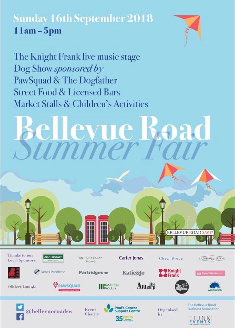 BlackDogCompany's tweet photo. Today we’re at @BellevueRoadSW Summer Fair from 11-5! You can find us outside Caffè Nero opposite Wandsworth Common! There’s entertainment from midday &amp; a fun dog show from 3.00pm https://t.co/3sCDn2MWH1