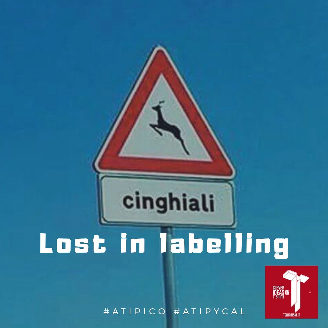t_shirtism's tweet image. Un cervo minaccioso? Un cinghiale agile? Ecco il guaio coi cartelli...non stanno dietro né alla realtà né ai sogni. #cleverideas #cleveridearontshirt #tshirtdesign #atipico #atipycal