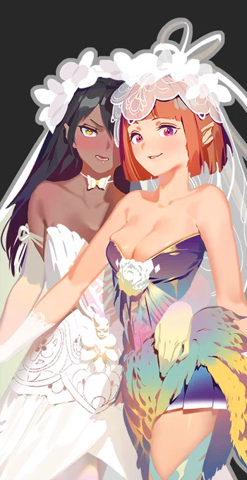 👰🏾👰🏻 