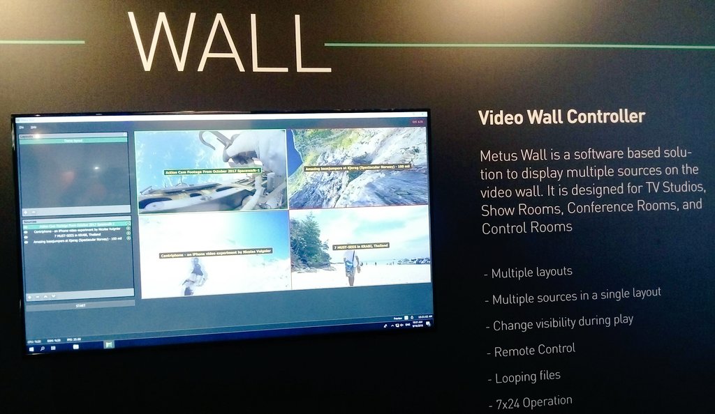 NewMediaAV's tweet image. Check out @MetusSolutions Wall, a video wall controller for TV studios, conference rooms or control rooms at #IBC2018, 7.D13.