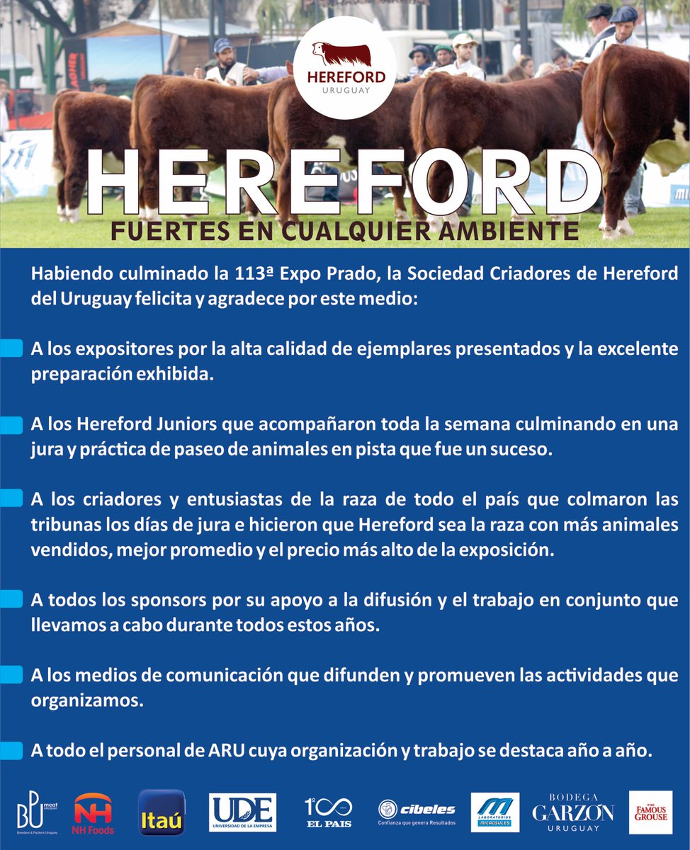 Gracias y felicitaciones 👏🏻👏🏻👏🏻<a href="/hereforduy/">HEREFORD URUGUAY</a> <a href="/ExpoPrado/">Rural del Prado</a>