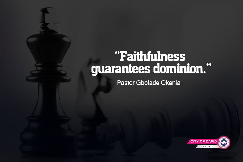 CODABUJA's tweet image. "Faithfulness guarantees dominion."
Pastor Gbolade Okenla #TotalDominion
