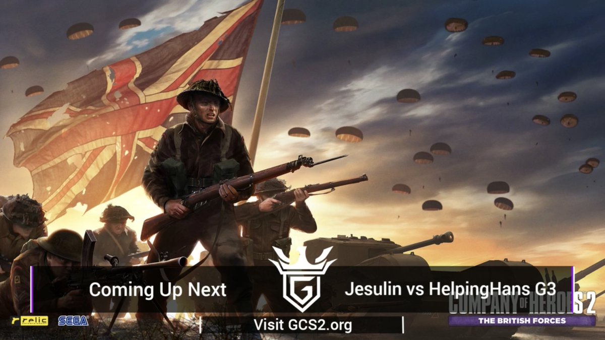 fairy_fragments's tweet photo. The nailbiting final game of this series between Jesulin and @Help1ngHans is under way - tune in to https://t.co/IZaMAgl8LZ to check out the premier offline @CompanyOfHeroes tournament, #GCS2 , being broadcast LIVE right now from Manchester, England! https://t.co/RySrjZWkA5