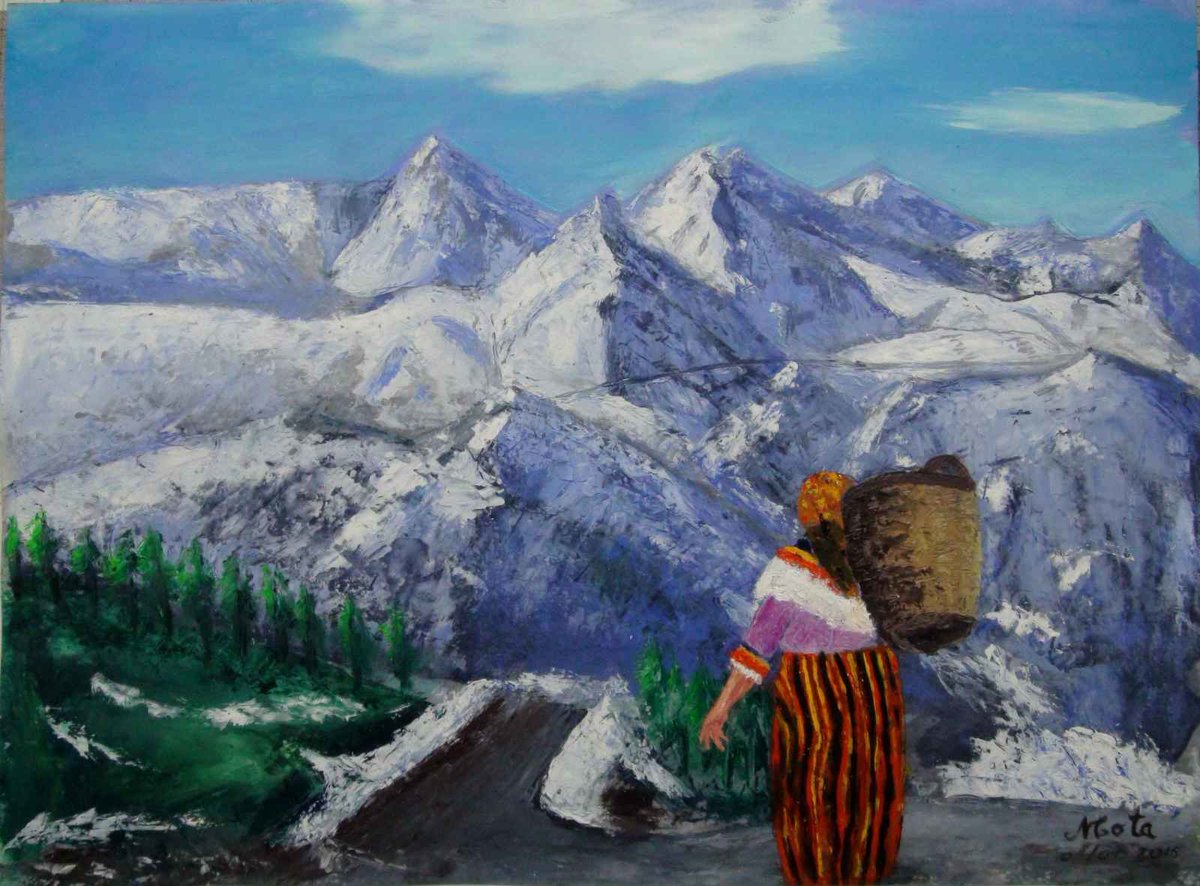 AmaZighK1's tweet image. L&apos;Atlas _le Djurdjura  
Peinture de Med Tabéche #overblog