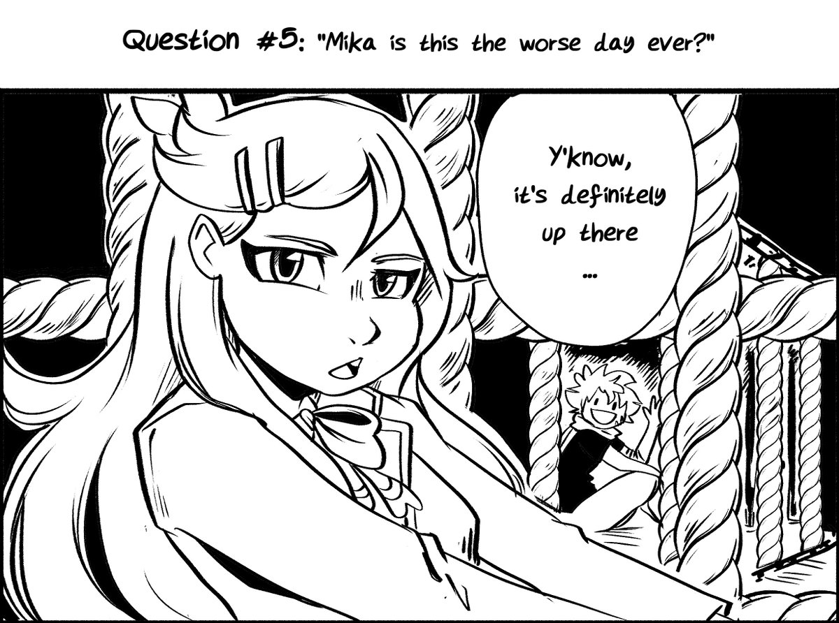 ManickComic's tweet photo. ✨MANICK Q&amp;A #1 - QUESTION #5 ✨

"Mika is this the worst day ever?"

(Finishing up already existing questions, the next Q&amp;A will be same time next month!: https://t.co/oTYv3Cq9Ku …) https://t.co/OrQKBK1GGY