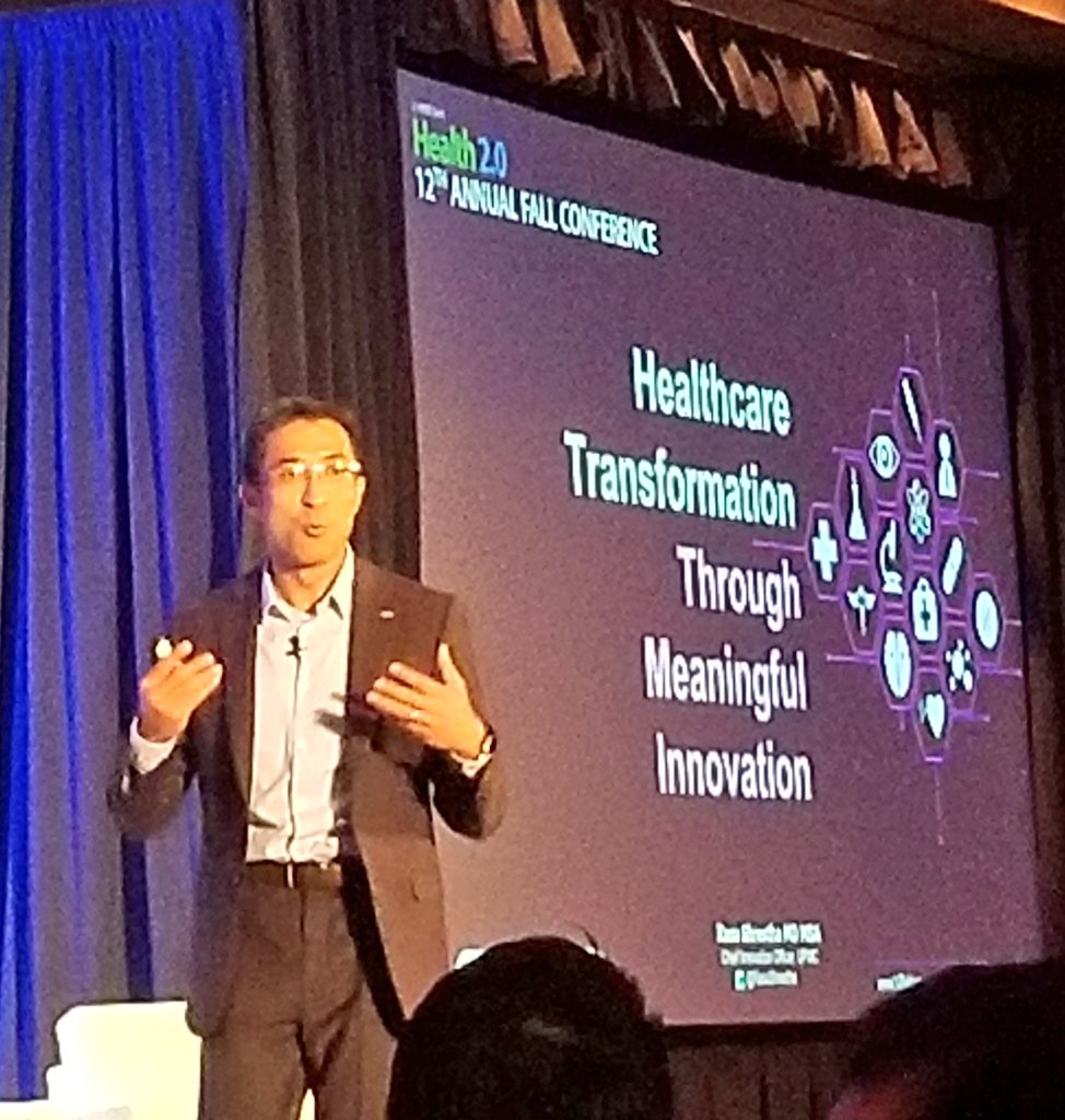 Here at #Health2con watching <a href="/RasuShrestha/">Rasu Shrestha MD MBA</a> kick off the event:
"Everyone likes to innovate, no one likes to change". I think this every time I hear an #innovation pitch.

His challenge to the audience:
What will you UNLEARN today?

#UPMCinnovates #PinkSocks #hcldr #innovation
