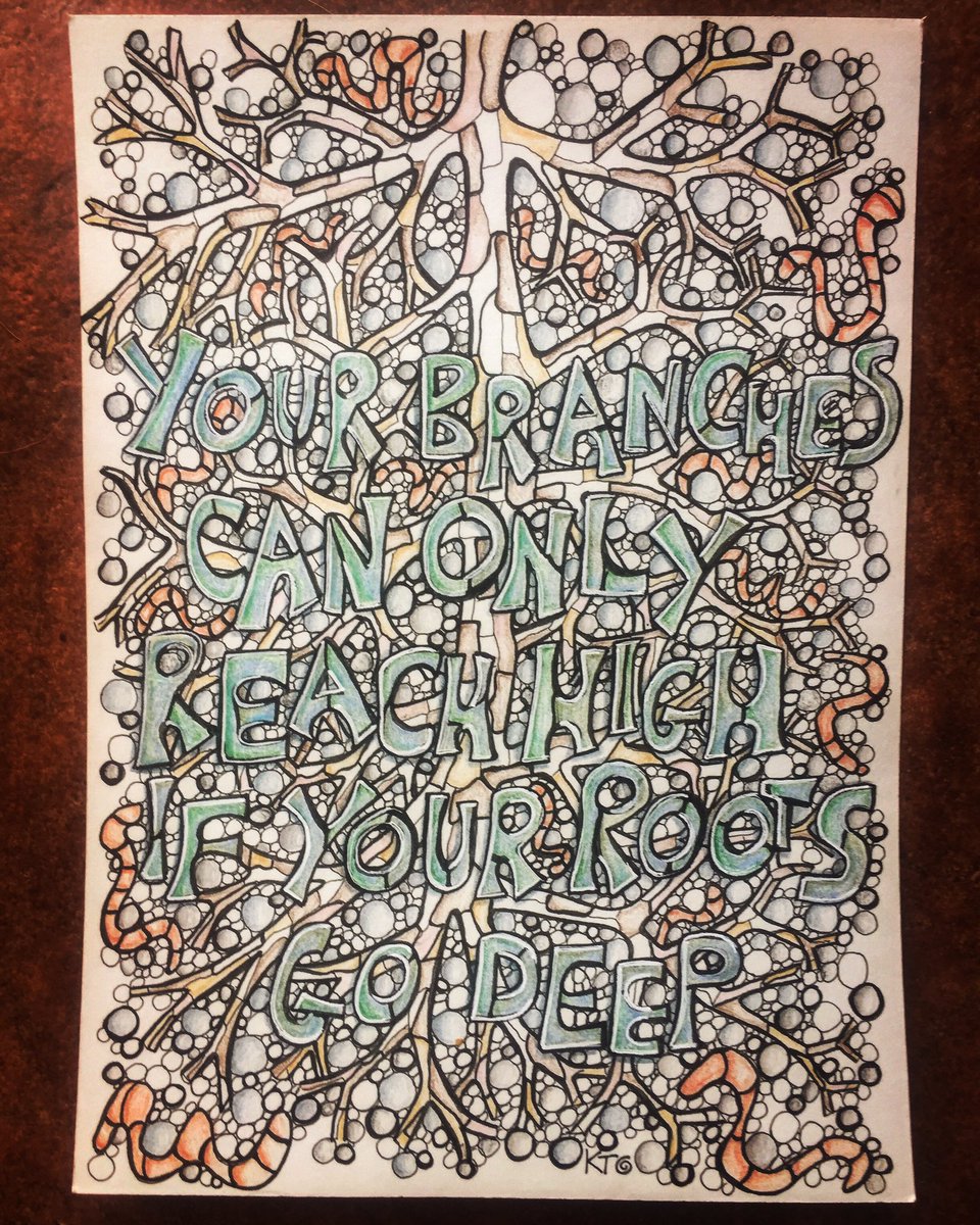 KtPermaculture's tweet photo. Your branches can only reach high if your roots go deep 🌳💚🙌🏽#treewisdom #myrootsrundeep #natureart #naturedoodles #ktshepherddoodles #dailydoodle #patternsinnature #creativespace #creativeactivism #permacultureart https://t.co/1qtdwf2gmB