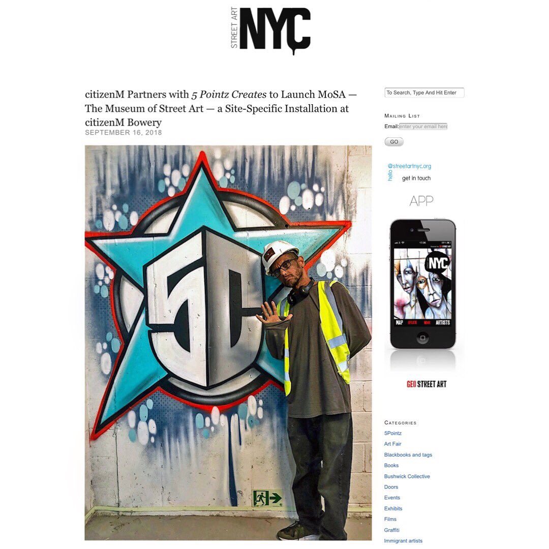 StreetArt_NYC's tweet photo. At @citizenM on the #Bowery — @citizenM x @5PointzNYC #5pointzcreates #mosabowery — interview with #Marie5Pointz and images of artworks by #meresone and more https://t.co/zuIdJi6rG9 https://t.co/4jNUmsrOBO
