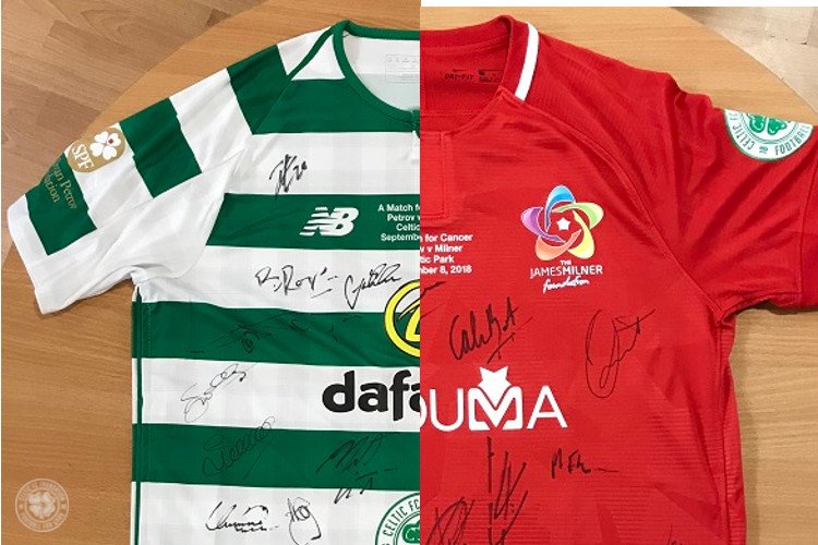 FoundationCFC's tweet photo. A Match for Cancer charity ebay auction closes in half an hour! Donโt miss out! @JM7Foundation @SPFoundation19 All squad shirts available here: https://t.co/77TUTH2byy @StanPetrov19 @JamesMilner @Beatson_Charity @GCH_Charity #amatchforcancer https://t.co/H9ZGfWKWe6
