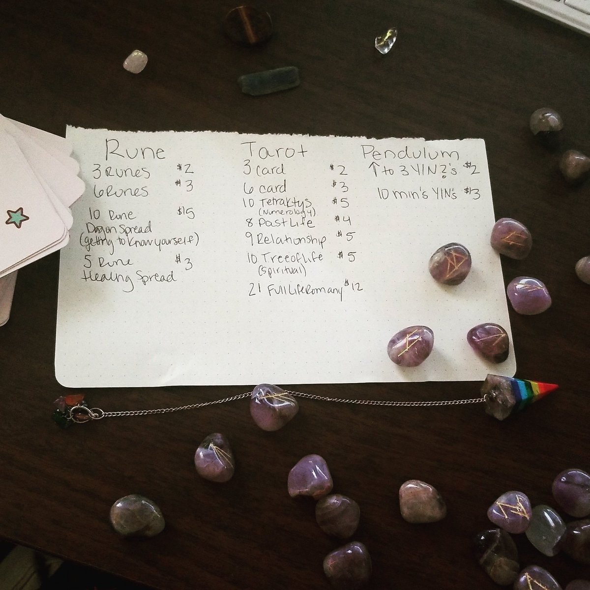 witch_book's tweet image. Ive been running into etsy payments processing properly so im back on paypal. Im doing a buy one reading get one for an equal or lesser price to make up for the funds being processed that i cant get to for awhile. Heres what i offer now if youre interested shoot me a msg