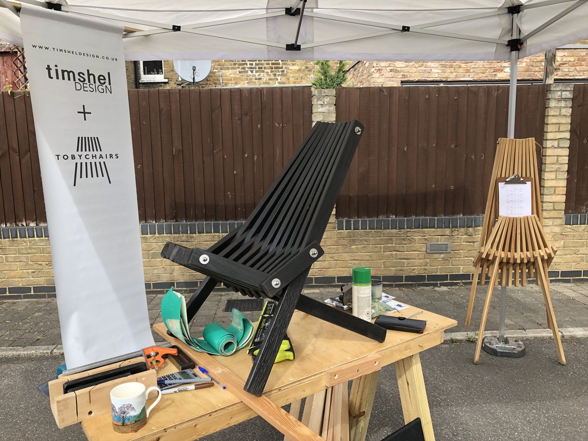 V excited to see a new prototype for next season by <a href="/TobyChairs/">Chris Punch Design</a> ... it’s a darker colour than the others and it’s called PICKLED OAK!! 😍 #Ealing #loveealingindies
